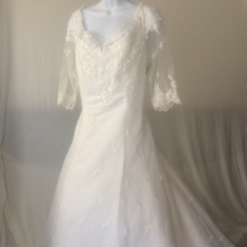 SALE! David’s Bridal wedding gown/dress size 20 - Picture 3 of 8